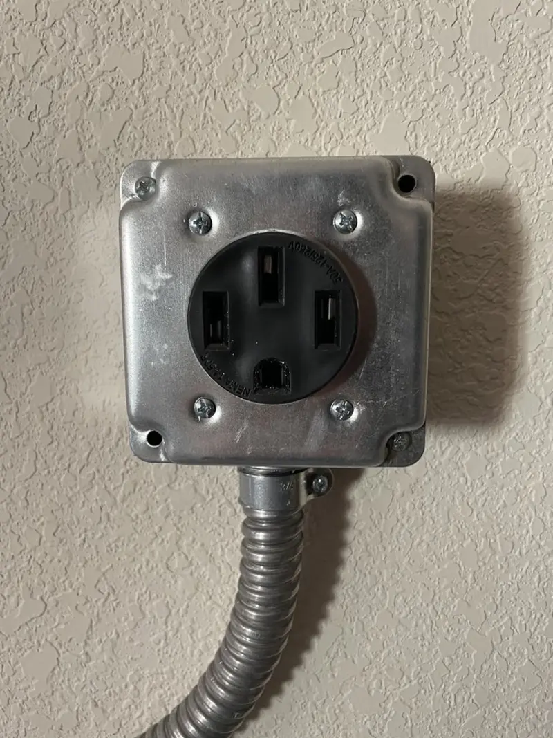 NEMA 14-50 outlet installed for Electrical Panel Upgrade in Springtown
